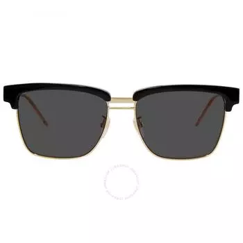 Gucci Серые прямоугольные солнцезащитные очки GG0603S 001 56