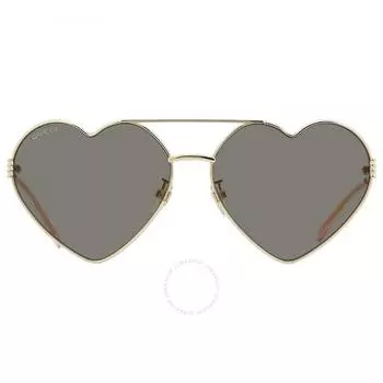 Gucci Серые женские солнцезащитные очки неправильной формы GG1283S 001 62