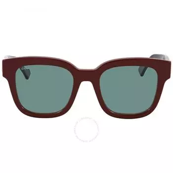 Gucci Зеленые квадратные женские солнцезащитные очки GG0998S 004 52