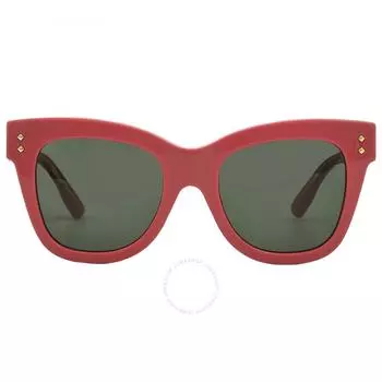 Gucci Зеленые квадратные женские солнцезащитные очки GG1082S 004 52