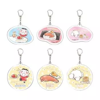 Gudetama 03 Collaboration Series [Graph Art Illustration] Acrylic Key Chain 6 Piece Box