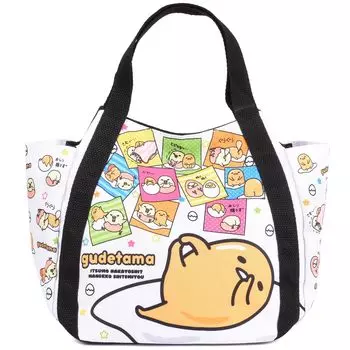 Gudetama Goods Мини-сумка-тоут Маленькая сумка-тоут с широким клином Сумка-тоут Сумка-тоут Сумка-тоут Sanrio Ladies [Lelotte] (Gudetama)