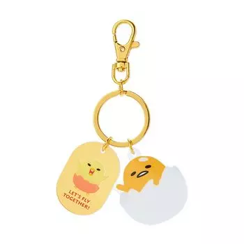 Gudetama keychain 914258 [Sanrio] face-shaped