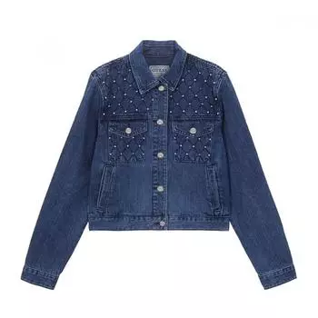 GueSS GueSS Женская джинсовая куртка S, квалификация, средний синий Yn7d6872 medium blue/XS