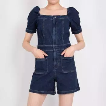 GueSS GueSS Женский комбинезон S с квадратным вырезом и буфами Темно-синий Yn2d1776 dark blue/XS