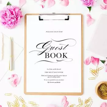 Guest guest guest welcome reception for 96 people cover 8 inner book, book, wedding, card, board, sign, calligraphy, (1 + pages)