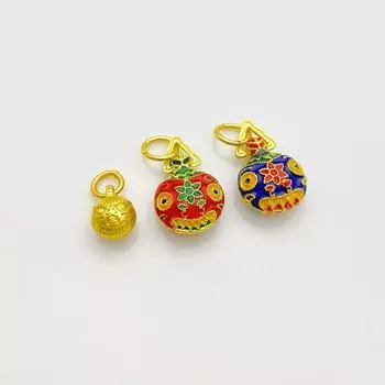 Gufa Swallowing Gold Beast Burning Blue Bracelet Jewelry Pendants Gold swallowing beast family of three(1 Set)