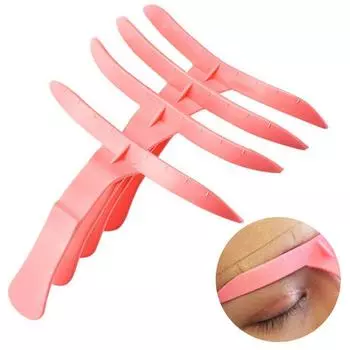 Guide Tool Eyebrows Template Makeup Template Eyebrow Stencils Eyebrow Shape Model Tattoo Ruler розовый