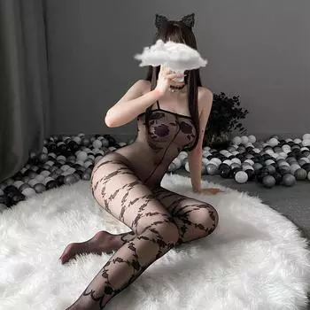 Детское сексуальное нижнее белье Guimi, сексуальное, с перспективным рисунком, топ с подвязками, носки, открытая коллекция, бесплатные секс-чулки 8132 one size fits all