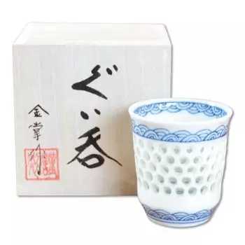 Деревянная шкатулка Guinomi Arita, великолепная как хрустальная резная сейкай, сделанная в Японии Ochoco, Ware, Gift, Gift, Wave,