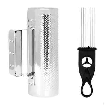 Инструмент Guiro металлический шейкер легко играть музыкальный оркестр аккомпанемент круглый цилиндр рука 25.5x7.3cm