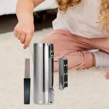 Guiro Инструмент Ручная перкуссия Латинская музыка с кистью для практики 8.2cmx37cm