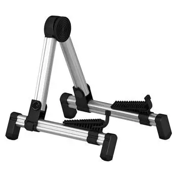 Guitar A Frame Stand Wear Proof Stable Performance Foldable Electric Guitar A Stand Rack for серебряный