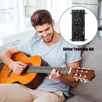 Guitar Aid Chords Trainer Guitar Assisted Tool Система обучения для начинающих, взрослых и подростков Гитарные аккорды Аксессуары для практики Aid чёрный