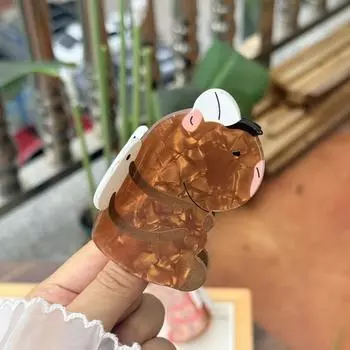 Guitar Creative Hair Claw Lovely Cute Hair Claw Sweet Cartoon Animal Shark Clip Travel Style5