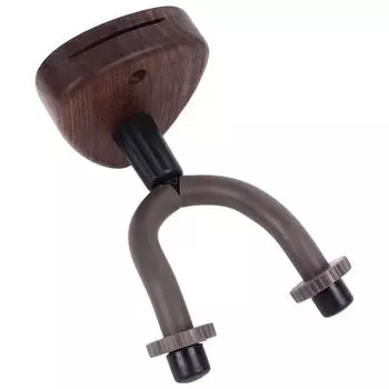 Guitar Neck Hanger Wall Mount Hook Stand with Wooden Base String Instrument Holder for Bass Banjo