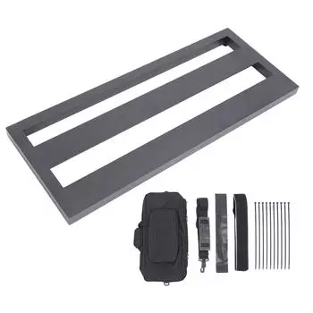 Guitar Pedal Board 50x20cm Aluminum Alloy Rubber Non Slip Ergonomic Effect Pedalboard