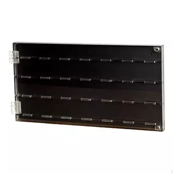 Guitar Pick Holder,Acrylic Display Case 28 Picks Capacity Container Plectrum Storage Box for Music