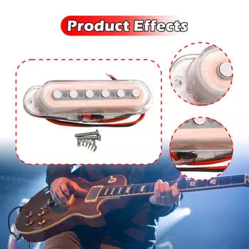 Guitar Pickup Single Coil Electric Part Metal Replaces Neck Bridge for Practice Neck