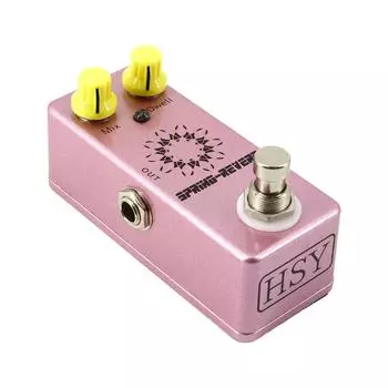 Guitar Spring Rever Pedal Electric Guitar Effects Pedal True Bypass DC 9V 6.35mm Input/Output Interface MIX/DWELL 2 Knobs
