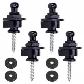 Guitar Strap Lock Metal Detachable Strap Pack of 4 Guitar Prevents instruments from slipping or Easy to Can be attached and detached with one