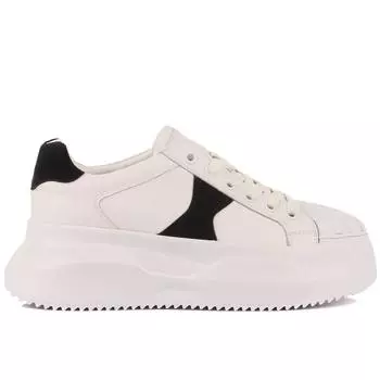 Guja - белые, черные женские кроссовки на шнуровке