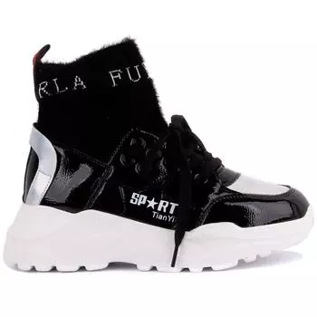 Guja - Черные женские ботинки на шнуровке