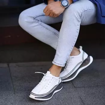 Guja - Мужские белые кроссовки на шнуровке