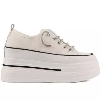 Guja - Женские белые кроссовки на шнуровке