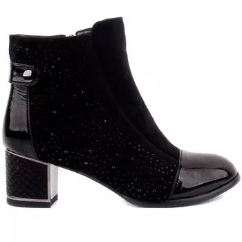 Guja - Женские черные ботинки на молнии на каблуке