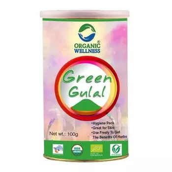 Гулал: зеленая краска для Холи (100 г), Green Gulal, Organic Wellness