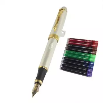 Gullor 5 Colors Gullor Ink Cartridge 450 Normal Nib Fountain Pen Bright White