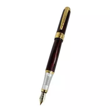 Gullor Jinhao250 темно-красная перьевая ручка Magic Fog с золотым клипом чёрный