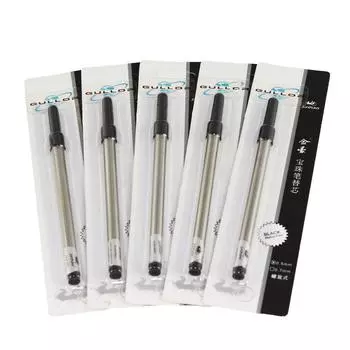 Gullor Set Black Ink Spiral Refills для ручки-роллера Gullor, 10 шт. Jinhao, 0,5 мм