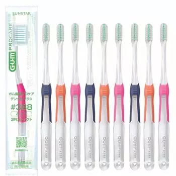 GUM Gum Periodontal Professional Care Стоматологическая щетка 10 шт. Clinic [Стоматологические принадлежности] [Любой цвет] (#388 (3-рядный компактный))