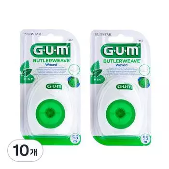 Gum Mint Wax 1855 Зубная нить, 10 шт., 1 упаковка