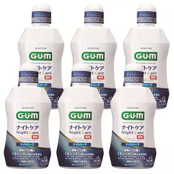 GUM ночной лечебный неприятный запах изо рта объятия уход трава 450 мл x 6 бутылок [Оптовая закупка] [Квази-лекарство] Ополаскиватель для полости рта, уход, ополаскиватель для полости рта, уход, [ночного типа,