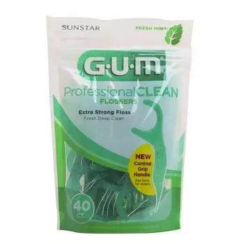 Gum Professional Clean Flosser Floss со вкусом свежей мяты, 40 шт., 1 шт.