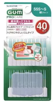 Gum Soft SSS to Thin 40 шт. x 5 шт. набор [Sunstar] Pick, без запаха, S, тип,