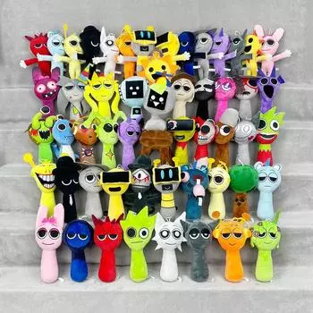 Гуманоидные Sprunki Incredibox Series Мягкие плюшевые игрушки Sprunki Micro Horror Game Мягкие плюшевые куклы Рождественский подарок 1