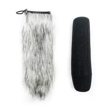 Gun Microphone Wind Jammer Wind Screen Set of 2 Outdoor Muff Outdoor Accessories Windproof Soundproof [CRSHIP] (15cm)