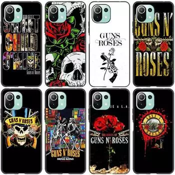 Чехол для телефона Guns N Roses с черепом для Xiaomi Mi 11 Lite NE 11i 10T 11T Pro A2 A3 Lite POCO F3 M3 M4 C31 X3 Pro NFC GT, черный чехол Xiaomi Mi A2 Lite