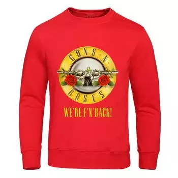 Guns N Roses We Re Back Metal Rock Style Hooded Men O-Neck Hoodies Autumn Oversize Hoodie Fashion Casual Clothing S