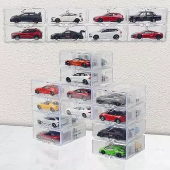 GUNSEED Tomica блоки для хранения вещей мини-автомобиль настенные комбинируемые Tomica мини-автомобиль прозрачная крышка для мини-белого цвета (10/40 хранение), случай, функция, случай,