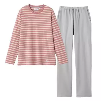 Gunze CI Comme CA Long Sleeve and CVC MF6034 Women s Pants, Yarn-Dyed Smooth, Pink,