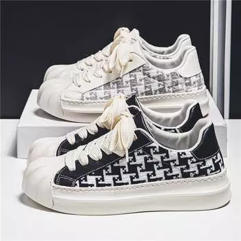 Guochao ethnic wind random flower camouflage sports board shoes men s outdoor live broadcast student ins catwalk trendy shoes men 39 чёрный