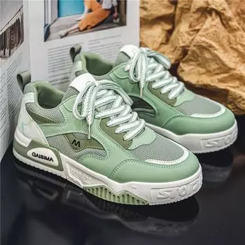 Guochao men s shoes 2024 new summer mesh breathable thick baseplate shoes men s outdoor sports leisure travel men s shoes 39