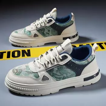 Guochao men s shoes 2025 new summer breathable versatile niche original casual board shoes platform non-slip sports tide shoes 39