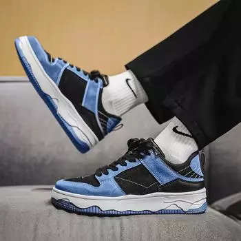 Guochao niche retro high street men s board shoes platform low-top student sports and leisure shoes live leather men s shoes 39