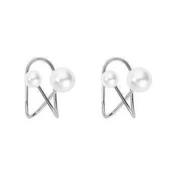 Guochao Новый китайский крест Хотан Яшма ушная клипса без пирсинга ушей Женская супер фея жемчужная клубника кристалл ушная косточка клипса Copper